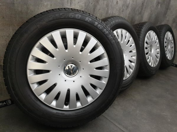 Genuine OEM VW Passat B8 3G Variant Steel Rims Winter Tyres 215/60 R 16 Semperit 2016 7,7-6,3mm 6,5J ET41 3Q0601027A 5x112