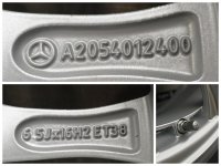 Mercedes C Klasse W205 S205 Alloy Rims Summer Tyres 205/60 R 16 TPMS 99% 2020 Michelin 6,5J ET38 A2054012400 5x112