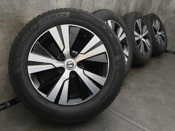 Genuine OEM Volvo V60 S60 5 Spoke Black Diamond Cut 1072 Alloy Rims All Season Tyres 215/60 R 16 2020 2021 Michelin 5,9-5,5mm 7J ET37 31471308 5x108