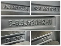 Original Audi Q3 SQ3 F3 S Line Alufelgen Sommerreifen 255/40 R 20 NEU 2022 Hankook 83A601025A 8,5J ET38 5x112