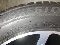 1x Opel Crossland Alufelge Ersatzrad Winterreifen 205/60 R 16 Bridgestone 2017 7,7mm 6,5J ET20 672044871 4x108