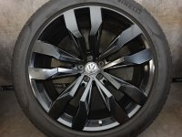 VW Touareg 3 3Q CR7 Suzuka Alloy Rims Summer Tyres 285/40 R 21 TPMS Pirelli 2019 6,6-6,1mm 9,5J ET31 760601025D 5x112 Black