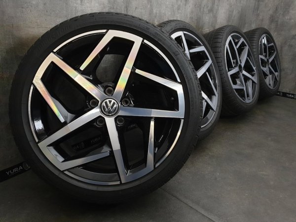VW Golf 8 5H R GTI GTD Dallas Alloy Rims Summer Tyres 225/40 R 18 99% Bridgestone 2019 7,5J ET51 5x112 5H0601025G